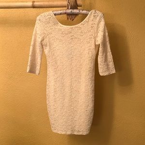 Cream Lace Body Contouring Dress, NWT, Size UK 10, Fits US size Small